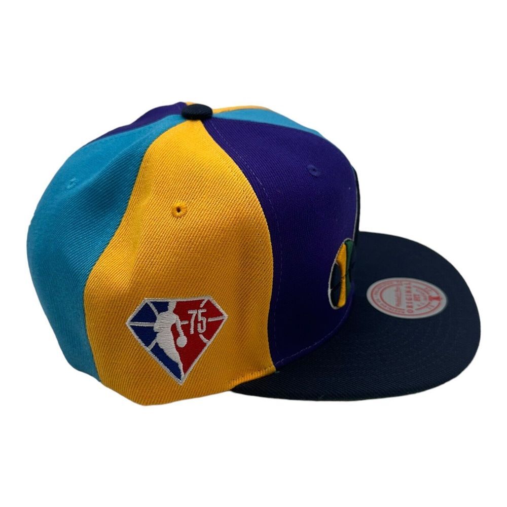 NWT Mitchell & Ness Utah Jazz Pinwheel NBA 75th Snapback Hat‎ Cap - Picture 5 of 6